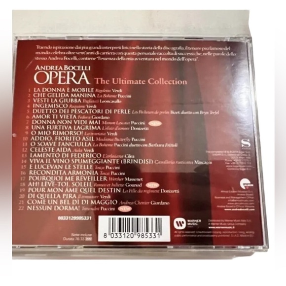 Collectors item Andrea bocelli signed cd cover with cd collectible autographed - Picture 6 of 8